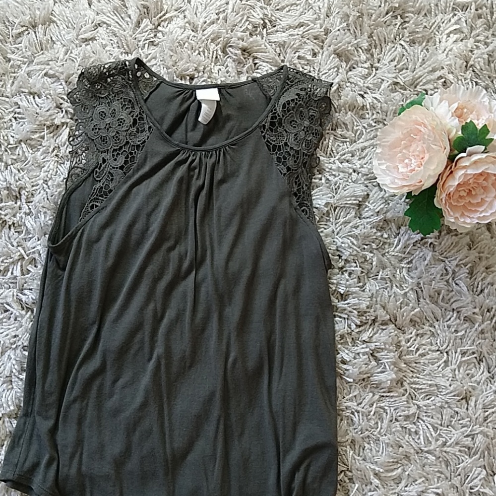 H&M Olive green tank top
